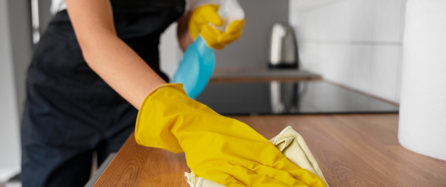 front-view-woman-cleaning-home