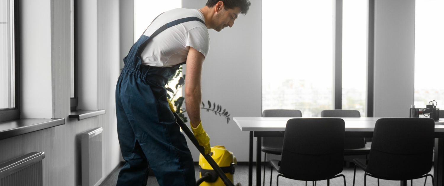 full-shot-man-cleaning-indoors